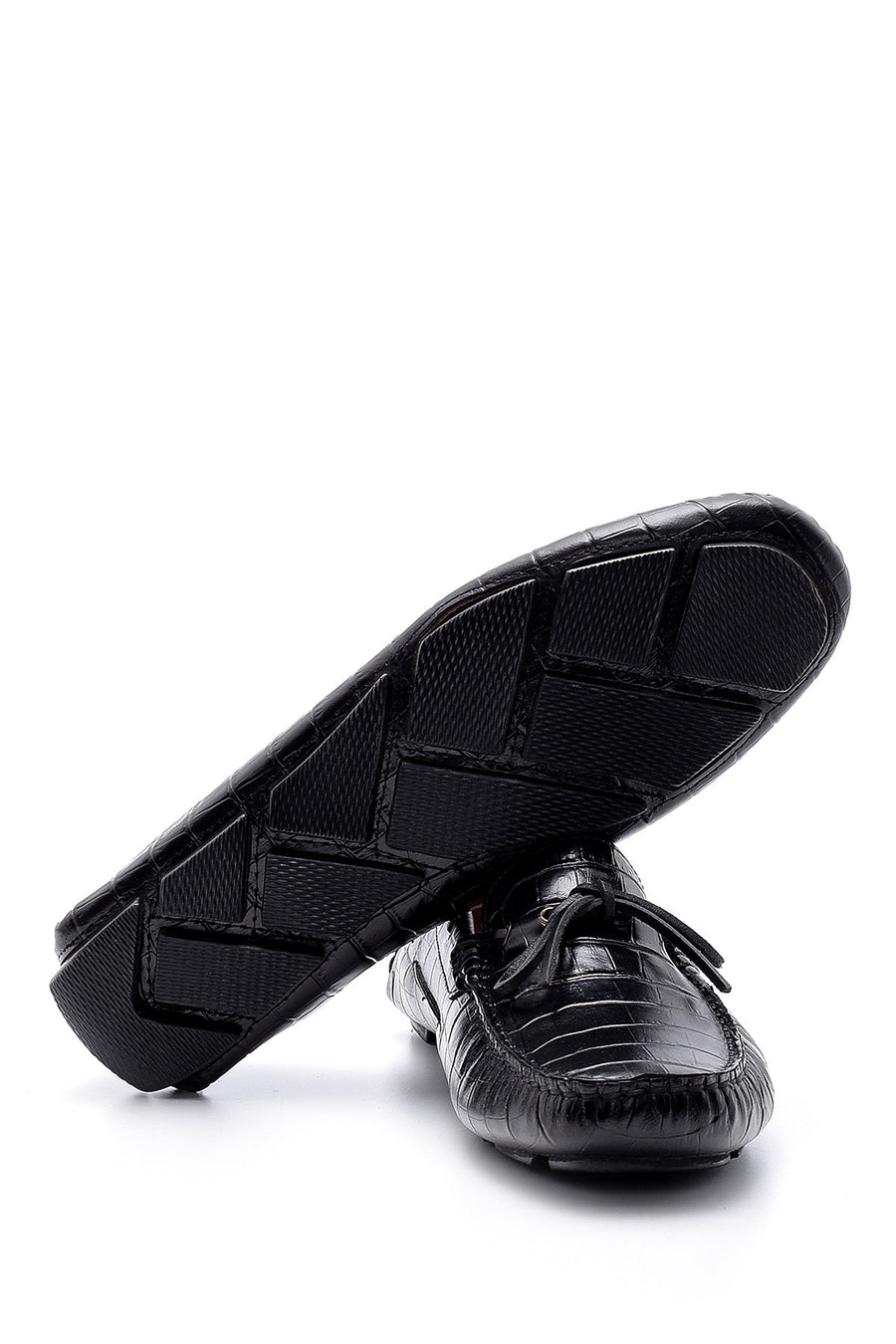 Erkek Kroko Detaylı Deri Loafer