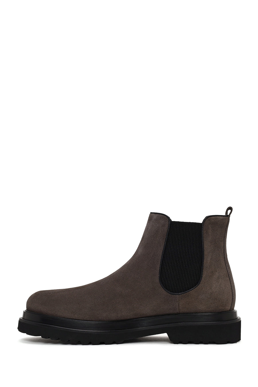 Derimod Black Male Gray Suede Chelsea Boots