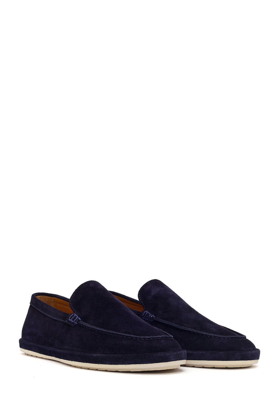 Men's Navy Blue Suede Leather Loafer