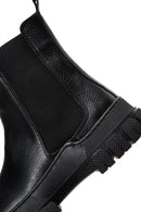 Women's Black Leather Chelsea Boots | Derimod