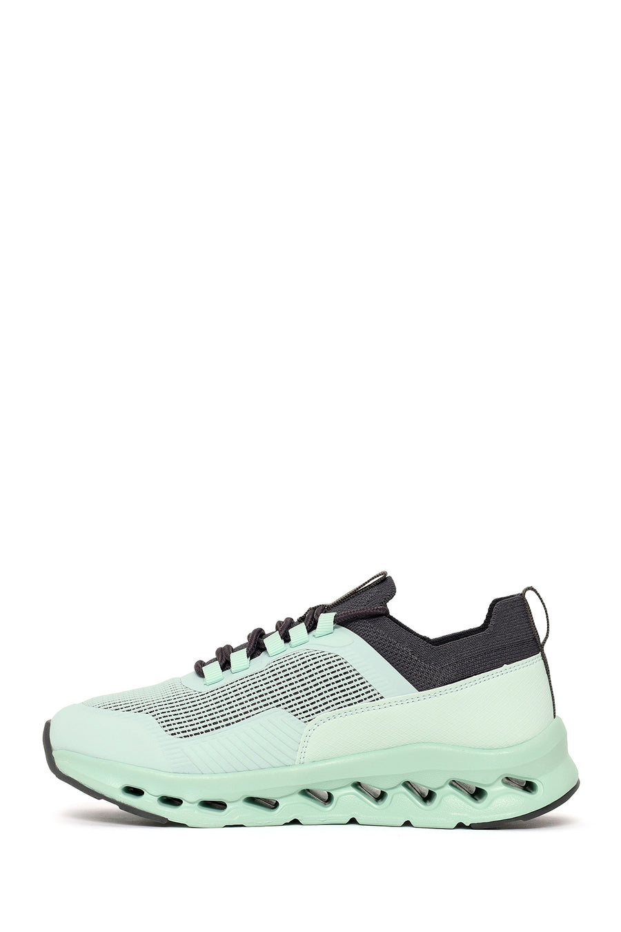 Derimod Zero Woman Green Thick-Soled Lace-Up Fabric Sneakers