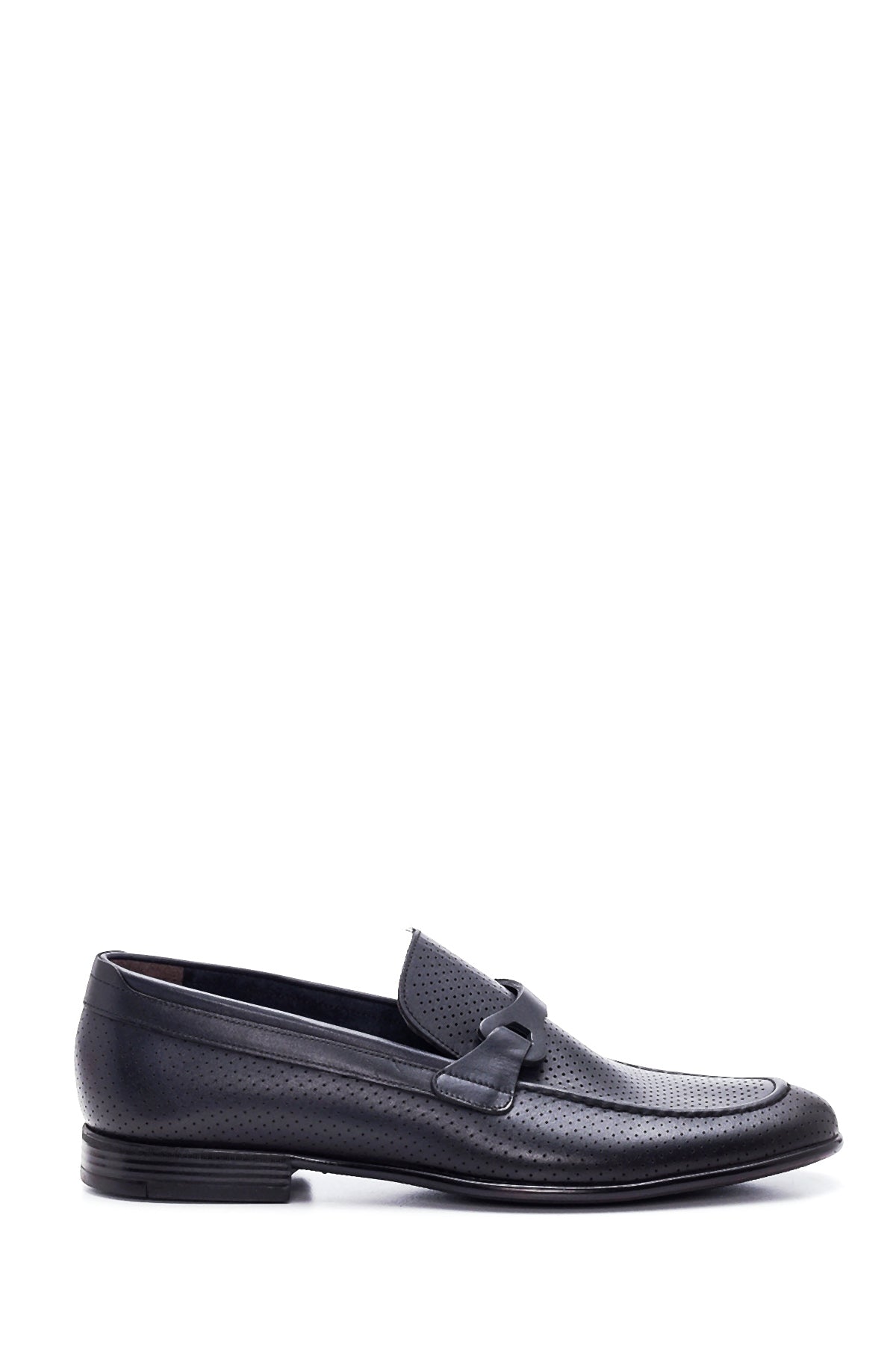 Erkek Lacivert Deri Delikli Loafer 22SFD6042DI | Derimod