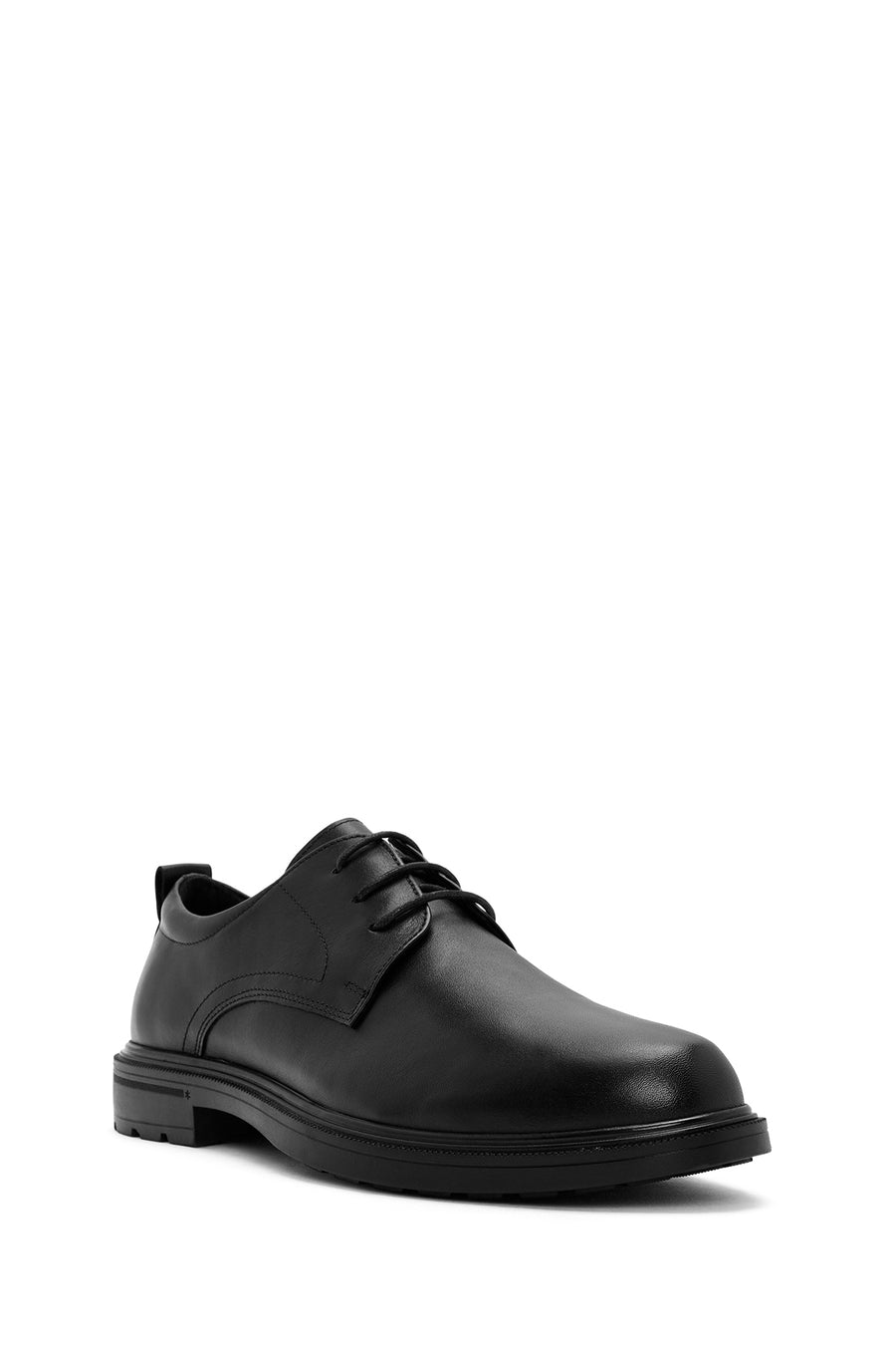 Men's Black Laced Leather Classic Shoes
