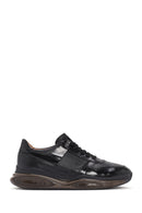 Men's Black Thick Sole Lace Up Leather Sneaker | Derimod