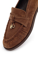 Woman Walnut Buckled Suede Masculine Loafer | Derimod