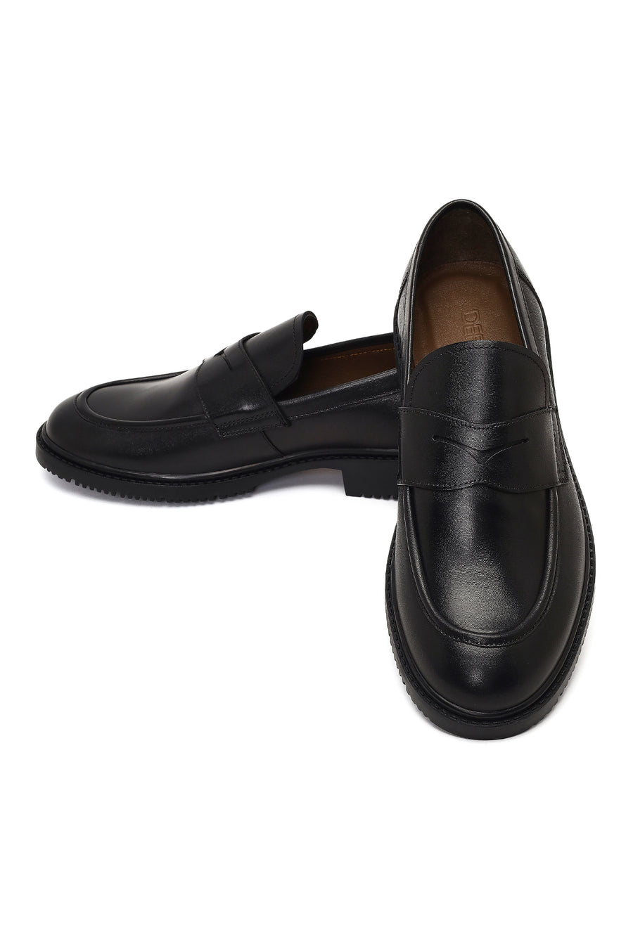 Erkek Siyah Deri Casual Loafer