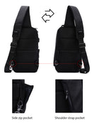 D-Pack Men's Black Technological Fabric Crossbody Bag | Derimod