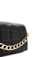 Women's Black Long Chain Strap Quilted Crossbody Bag | Derimod