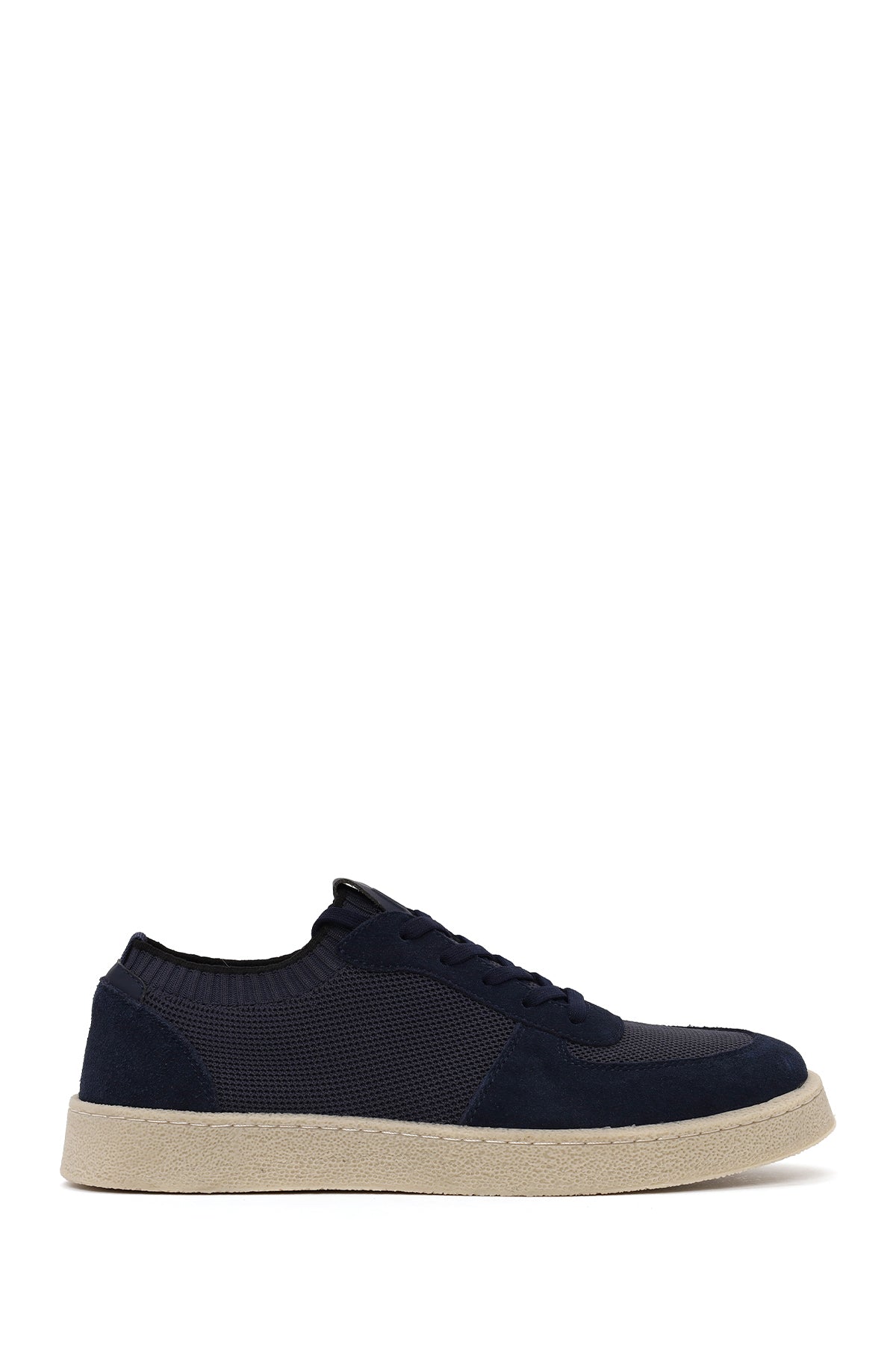Male Navy Lace-up Suede Leather Sneaker WM68006565 | Derimod