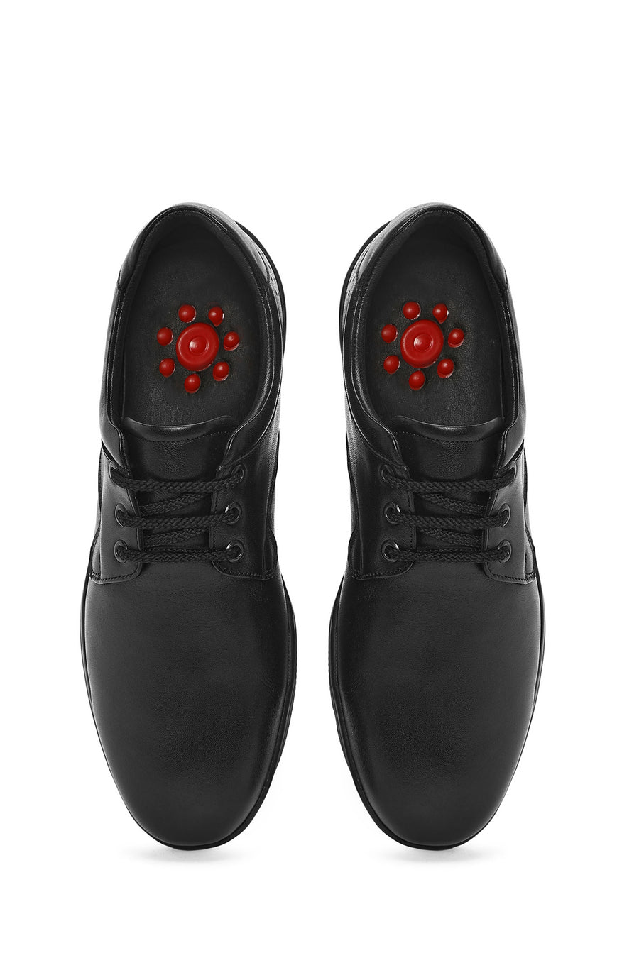 Men's Black Lace-up Leather Comfort Shoes