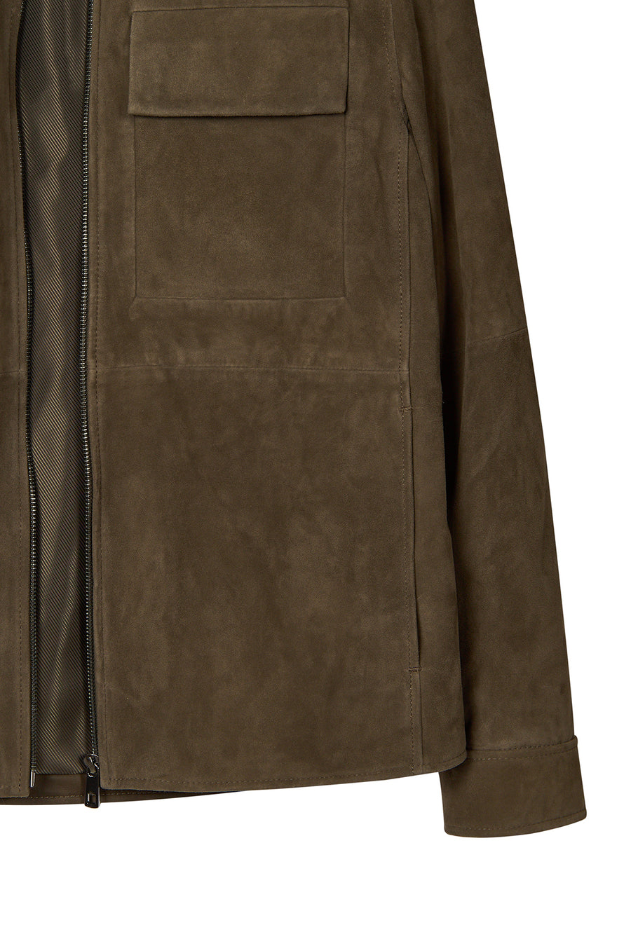 Asensio Male Green Suede Jacket