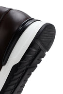 Men's Brown Thick Soled Leather Sneaker | Derimod