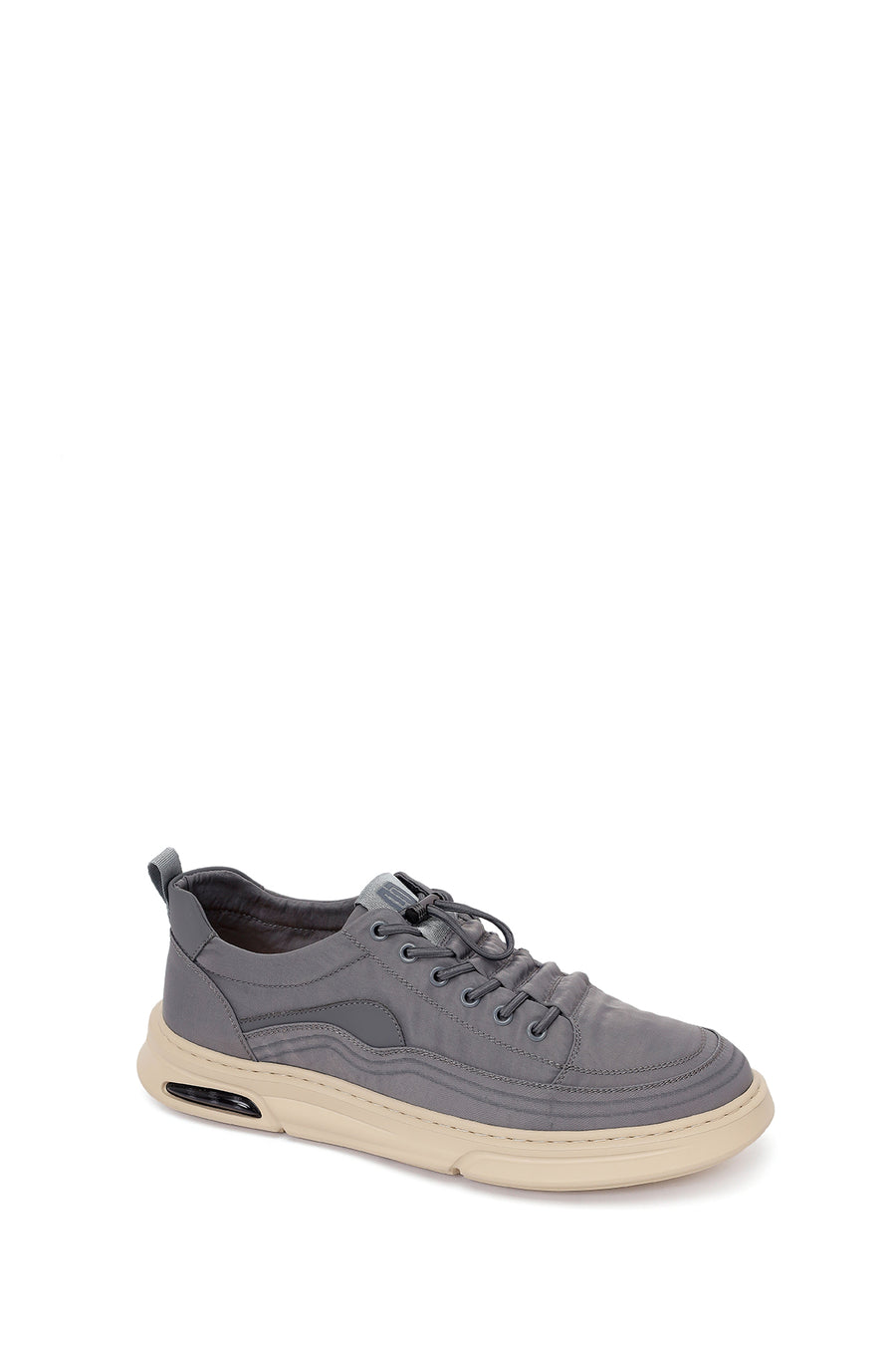 Derimoz Zero Erkek Gri Bağcıklı Kumaş Sneaker