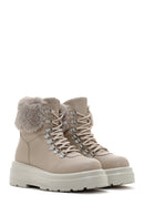 Women's Beige Thick Soled Casual Boots | Derimod