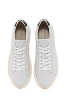 Men's White Thick Sole Lace Up Leather Sneaker | Derimod