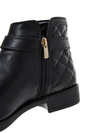 Women's Black Zippered Buckle Detailed Boots | Derimod