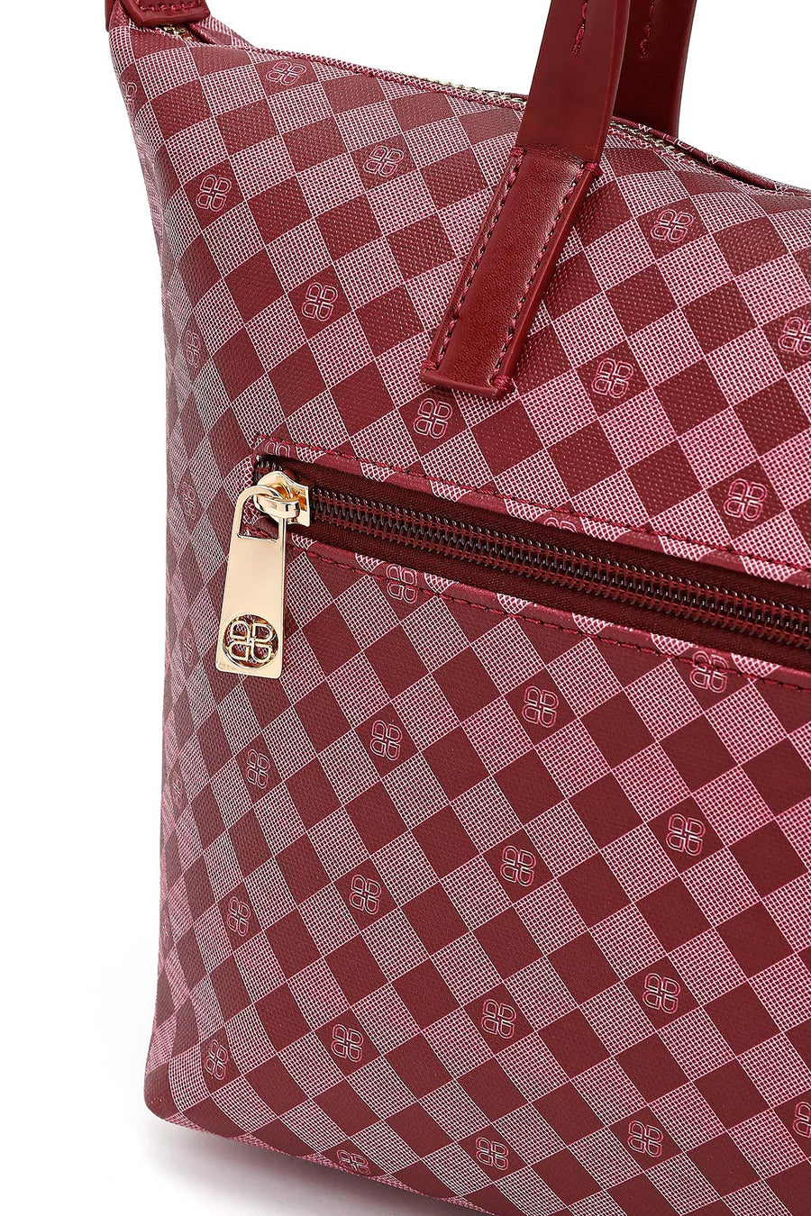Women's Burgundy Printed Shoulder Bag