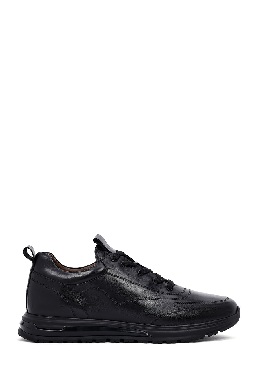 Erkek Siyah Bağcıklı Deri Casual Sneaker 25WFD604818 | Derimod