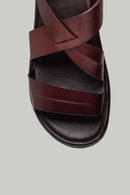 Kahverengi Erkek Deri Sandalet | Derimod
