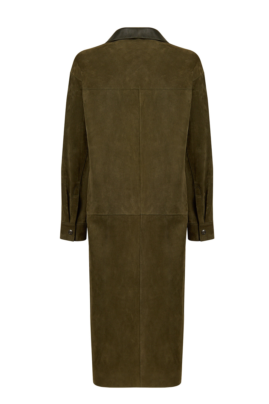 Los Angeles Woman Green Suede Coat