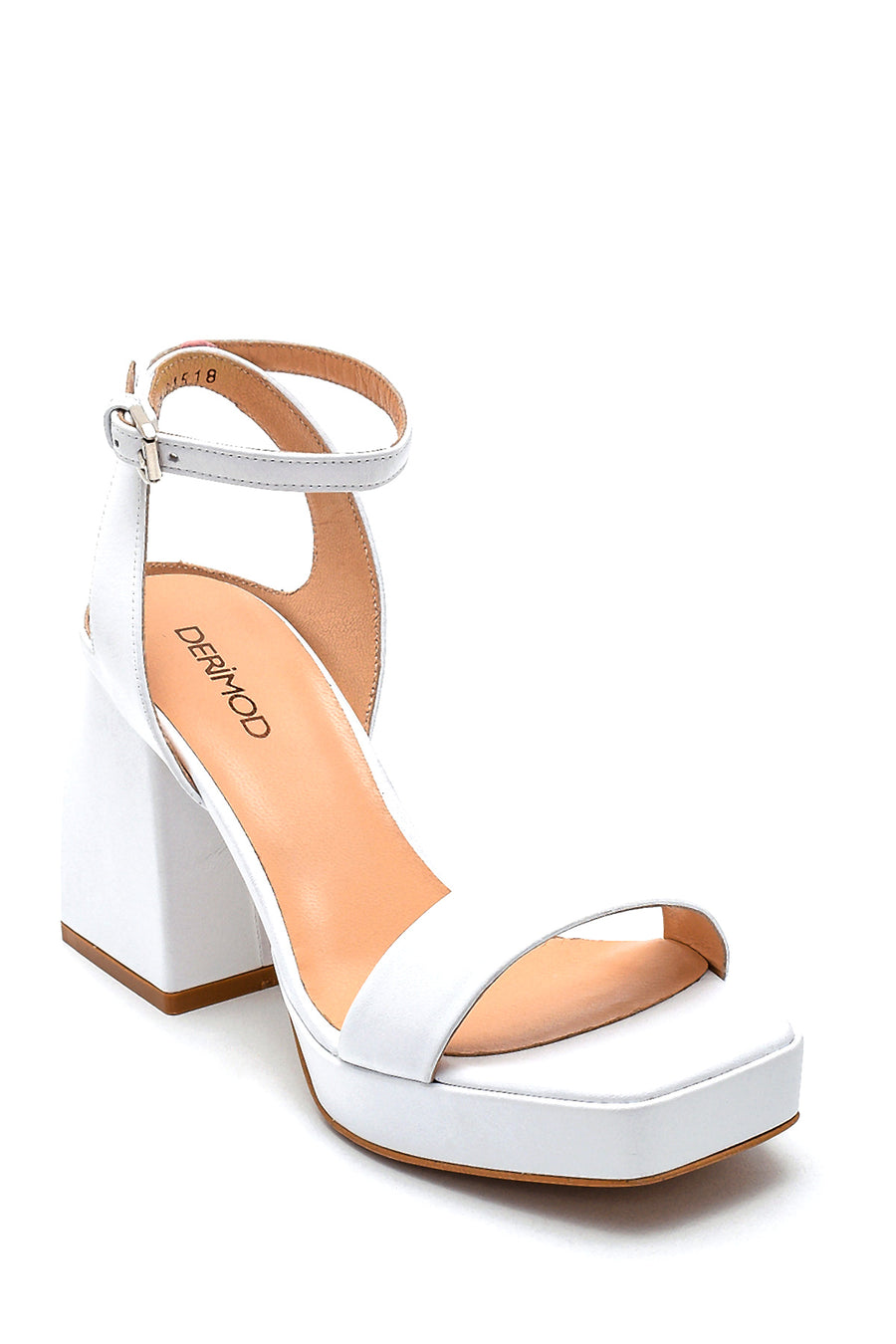 Women's Platform Heeled Leather Sandals