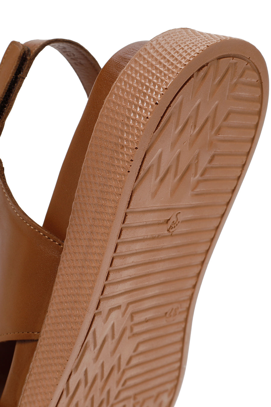 Women's Tan Strap Leather Comfort Sandals