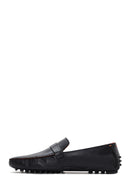 Men's Black Leather Buckle Casual Loafer | Derimod