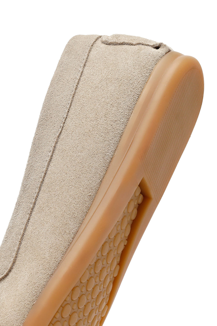 Woman Beige Tasselled Suede Leather Loafers