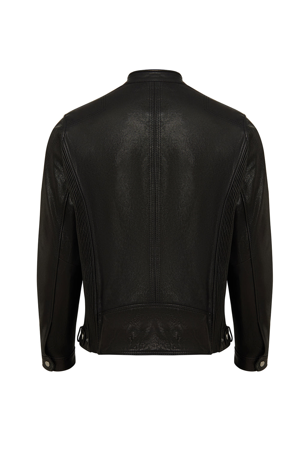 Towns Erkek Siyah Slim-Fit Kısa Deri Ceket