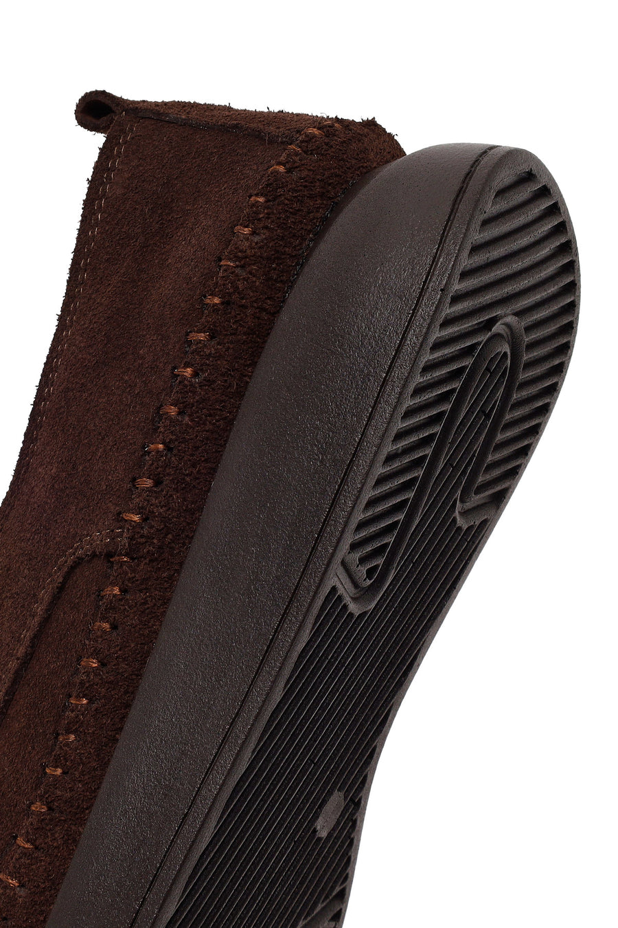 Woman Brown Lace-Up Thick-Soled Suede Comfort Shoes