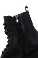 Men's Black Zippered Casual Leather Boots | Derimod