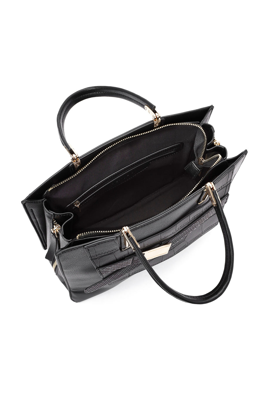 Women's Black Long Strap Classic Handbag