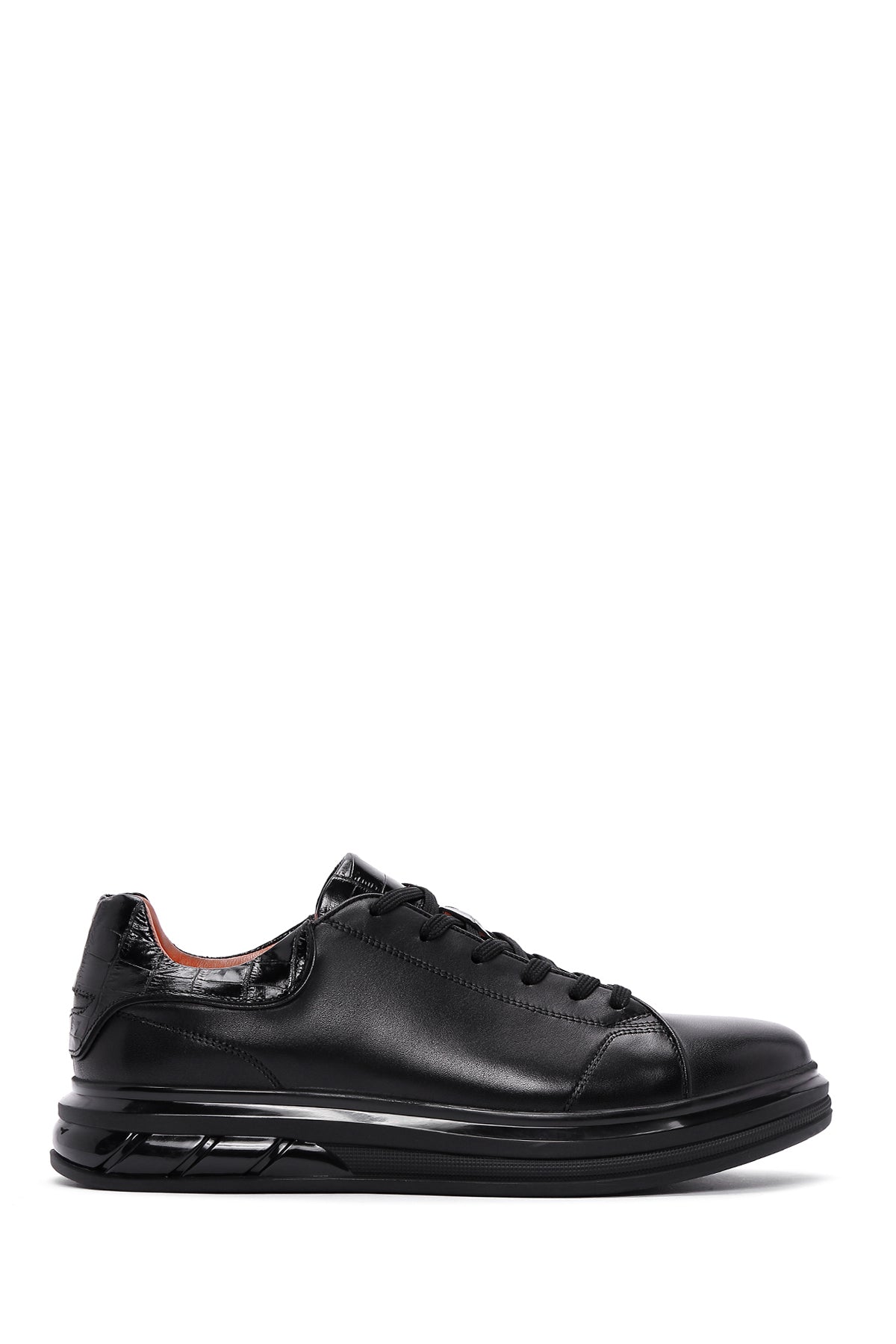 Men's Black Leather Sneaker 23WFD615218 | Derimod