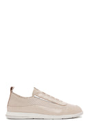 Women's Beige Lace-Up Leather Comfort Shoes | Derimod