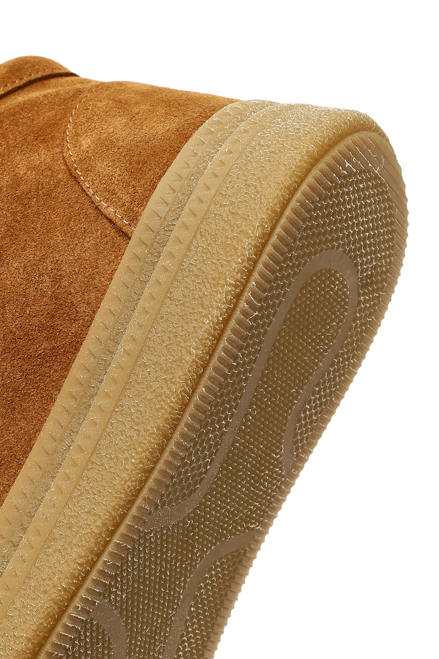 Women's Tan Lace-Up Thick Sole Suede Leather Teddy Boot