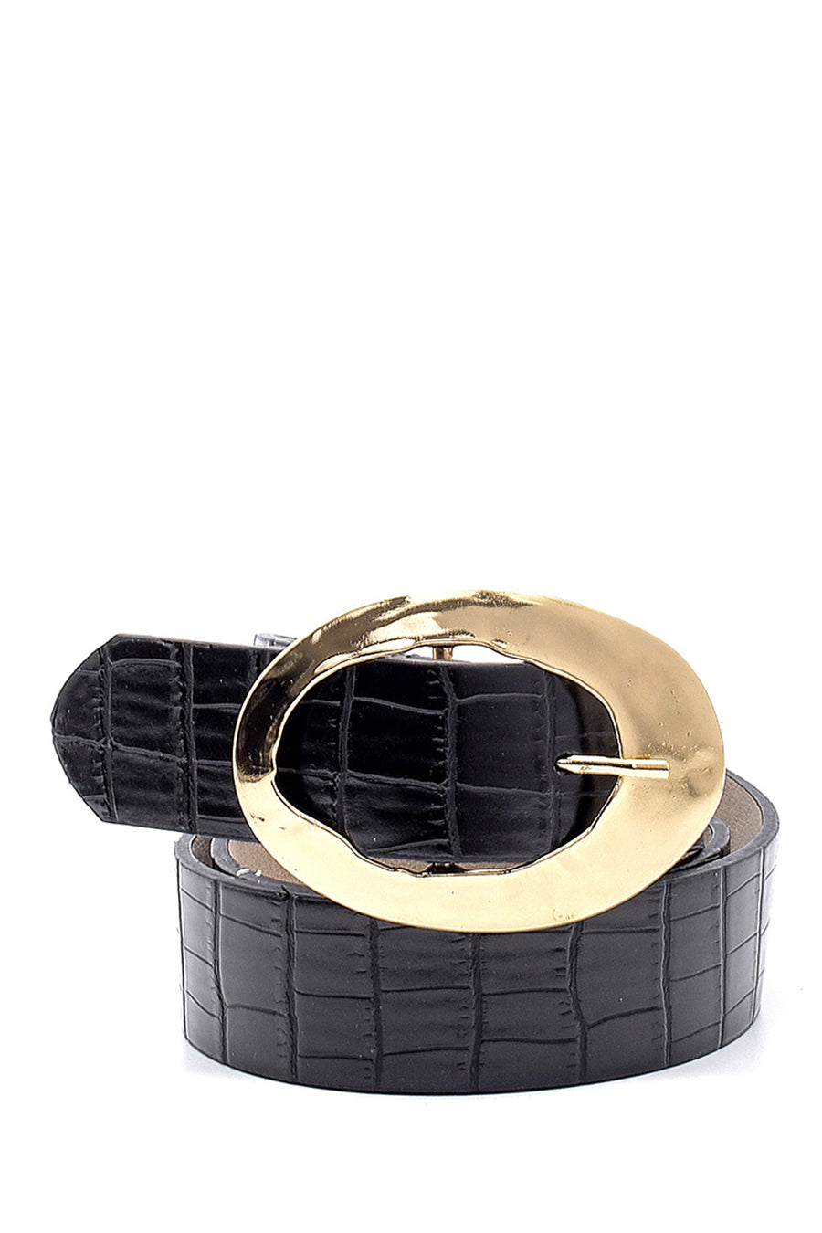 Women's Crocodile Patterned Belt 000A2D2527E3 | Derimod