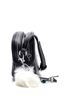 Women's Black Long Strap Crossbody Bag with Accessory Detail | Derimod