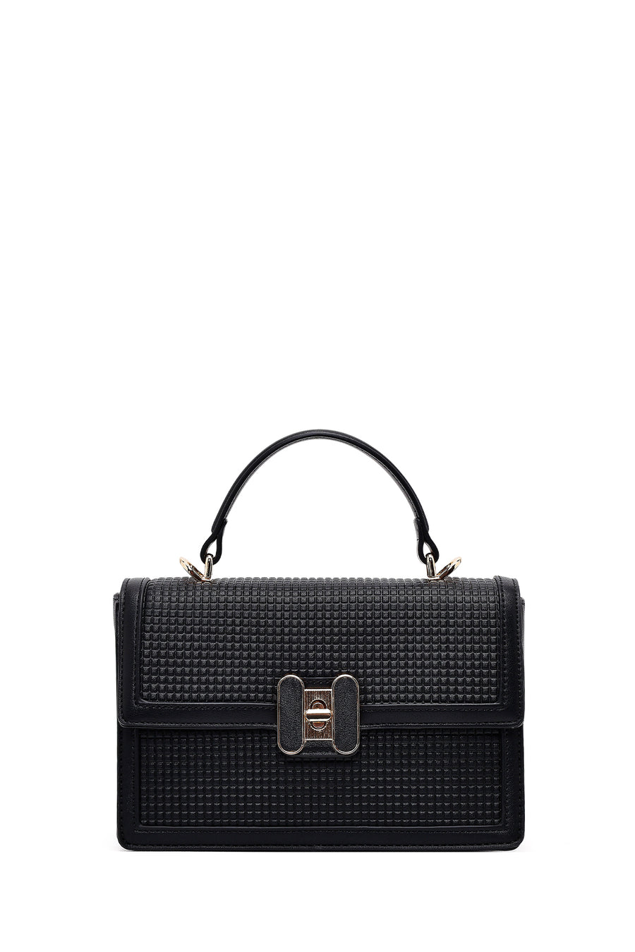 Women's Black Printed Long Strap Crossbody Bag