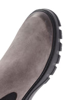 Men's Gray Nubuck Leather Chelsea Boots | Derimod