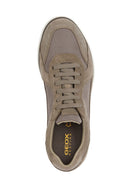 Geox Men's Mink Spherica Ec12 Lace-up Suede Leather Casual Sneaker | Derimod