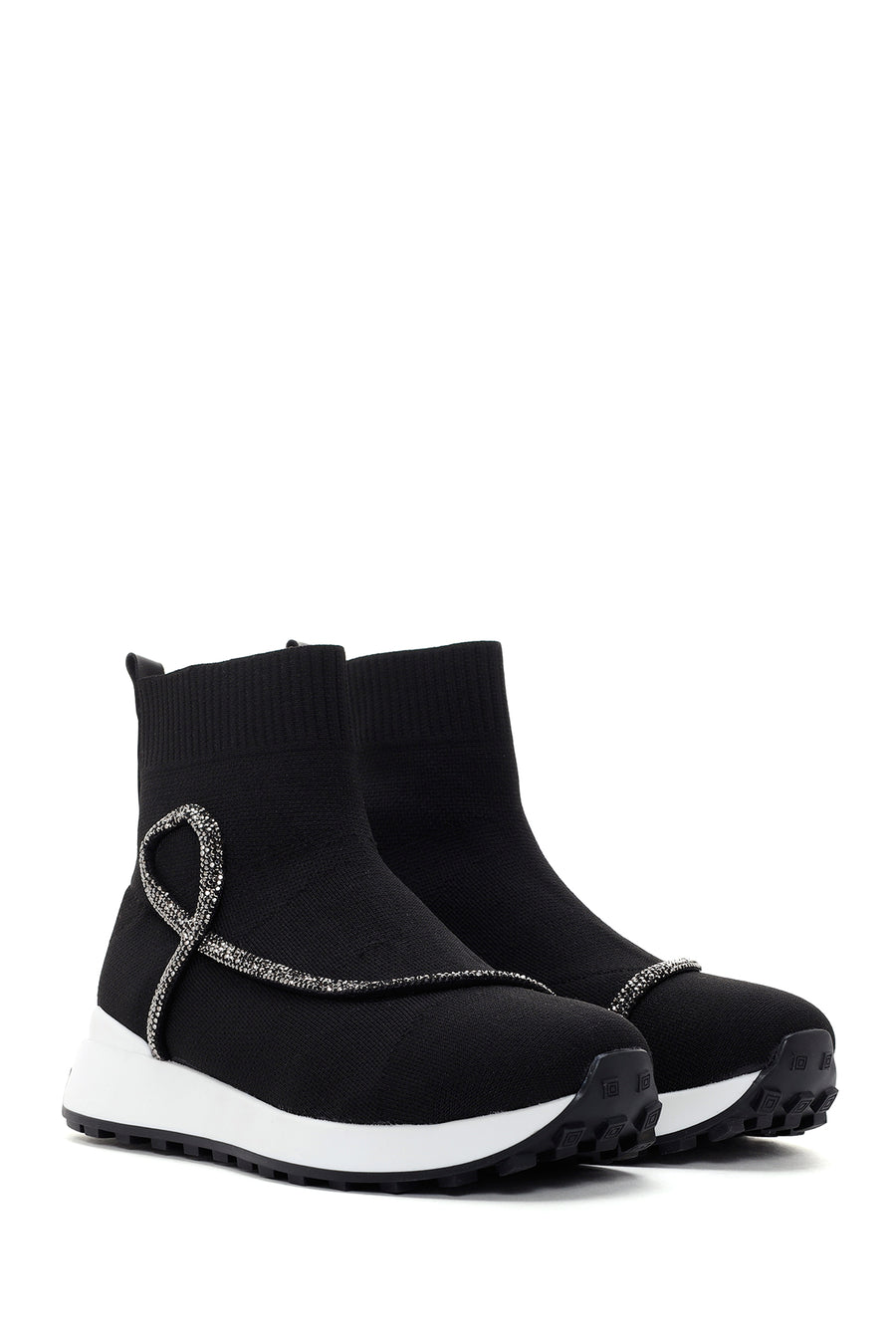 Kadın Siyah Kumaş Bilekli Sneaker