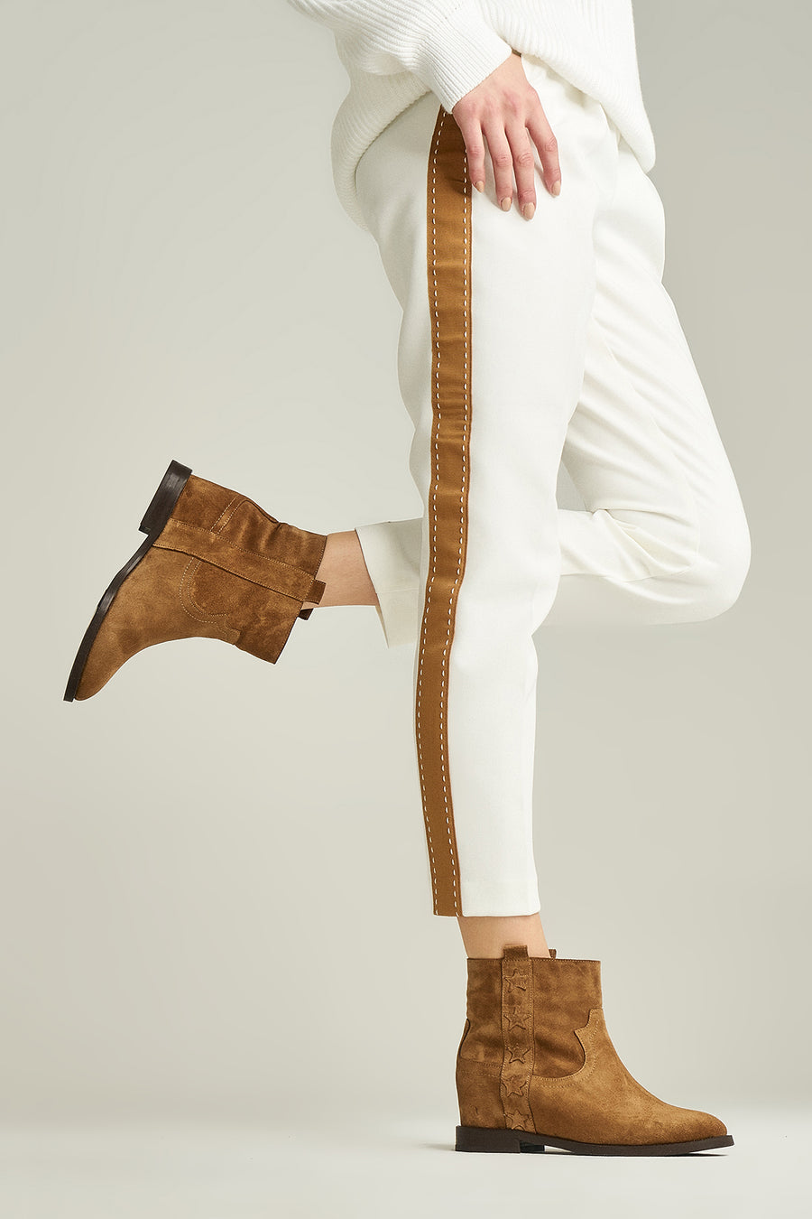 Wedge Heeled Women's Suede Boots