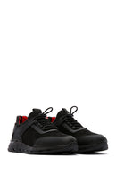 Men's Black Nubuck Leather Detailed Sneaker | Derimod