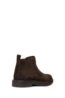 Geox Men's Brown U Spherica Ec1 Suede Leather Chelsea Boots | Derimod