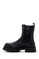 Women's Black Leather Chelsea Boots | Derimod