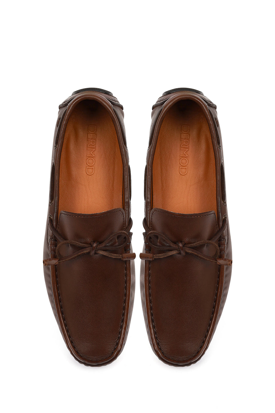 Erkek Kahverengi Deri Casual Loafer