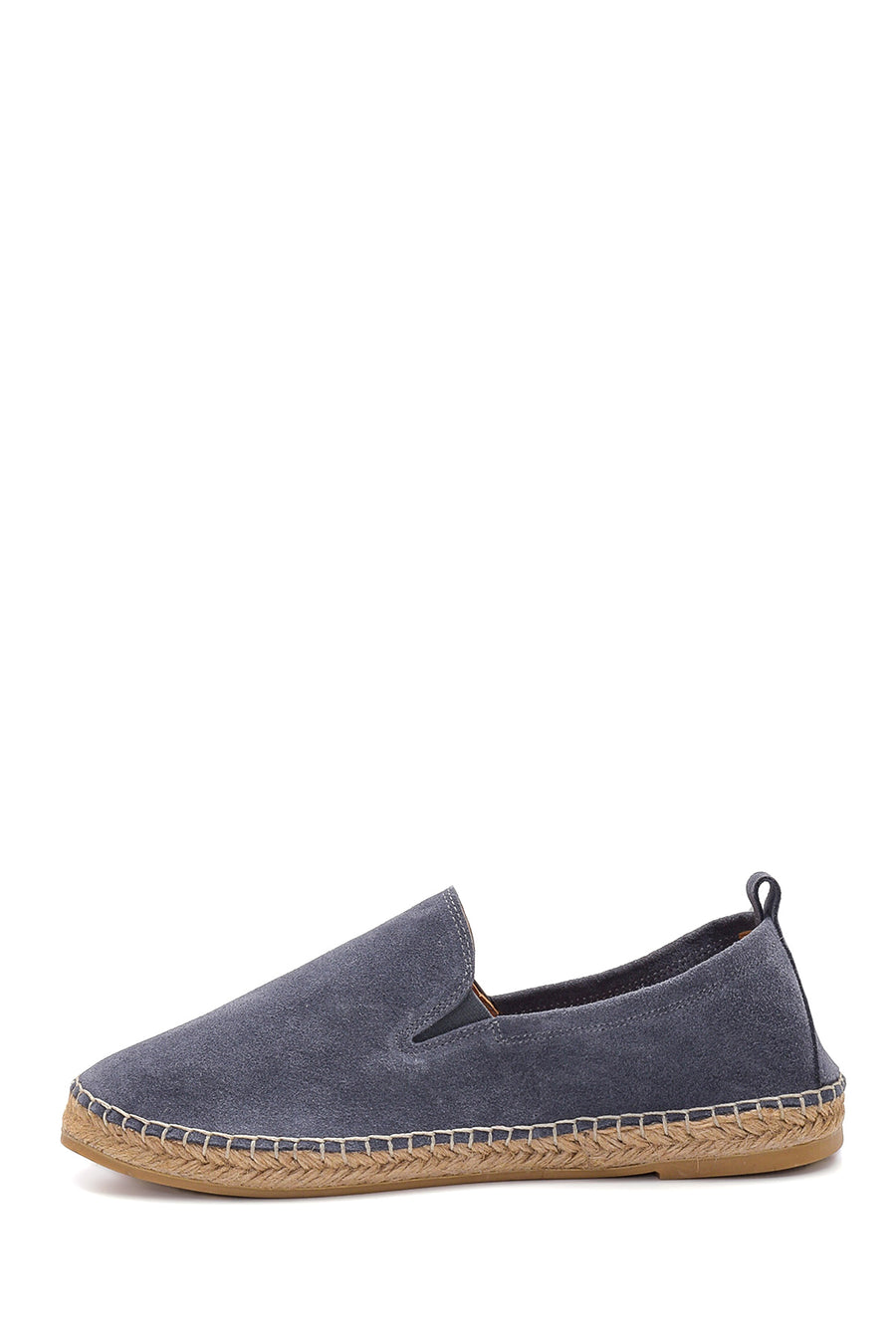 Men's Gray Suede Leather Espadrilles