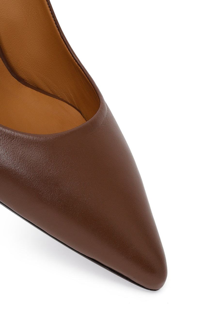 Kadın Açık Kahverengi İnce Topuklu Deri Stiletto