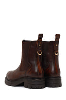Woman Brown Thick-Soled Leather Chelsea Boots | Derimod
