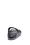 Men's Leather Double Buckle Slippers | Derimod
